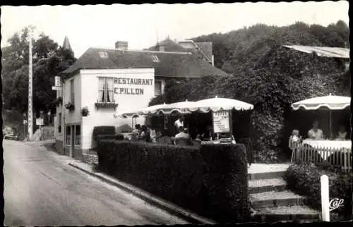 Ak Hennequeville Trouville Calvados, Hotel-Restaurant Pillon, Route d'Honfleur