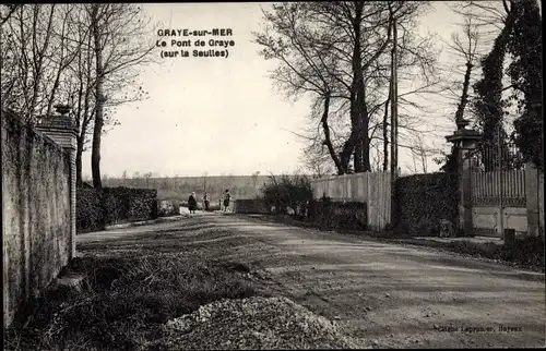 Ak Graye sur Mer Calvados, Le Pont de Graye