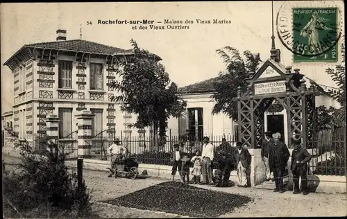 Ak Rochefort sur Mer Charente Maritime, Maison des Vieux Marins et des Vieux Ouvriers