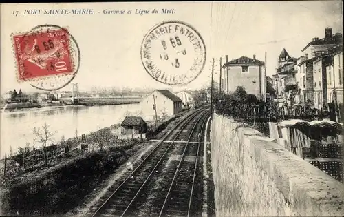 Ak Port Sainte Marie Lot et Garonne, Garonne et Ligue du Midi