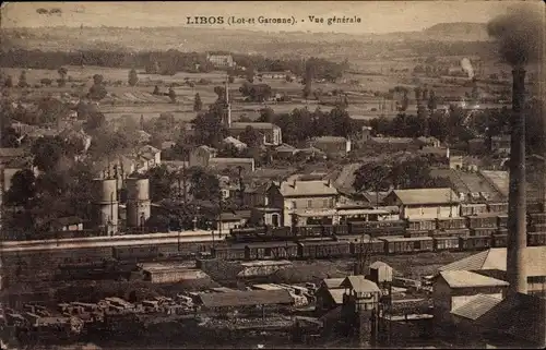 Ak Libos Lot et Garonne, Vue generale