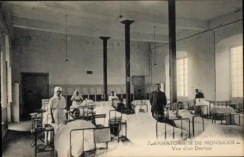 Ak Monbran Lot et Garonne, Sanatorium, Vue d'un Dortoir