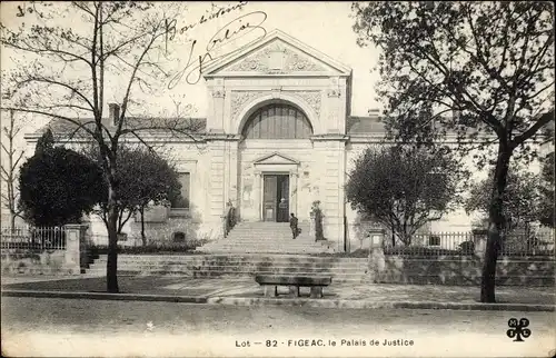 Ak Figeac Lot, Le Palais de Justice