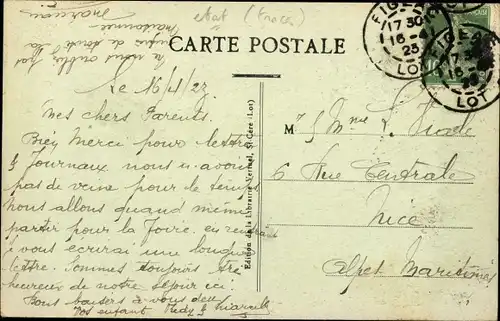 Ak Figeac Lot, Straßenpartie