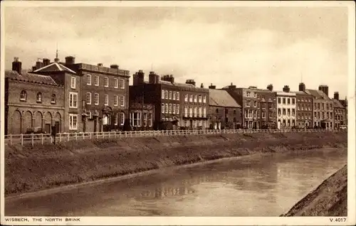 Ak Wisbech Cambridgeshire England, The North Brink