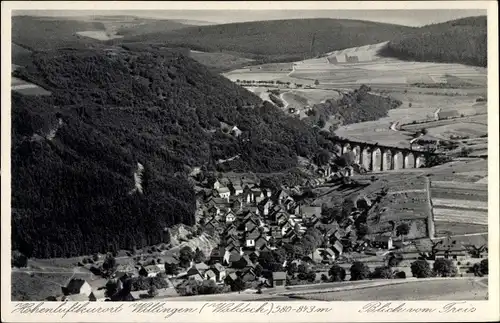 Ak Willingen im Upland Waldeck Hessen, Blick vom Treis