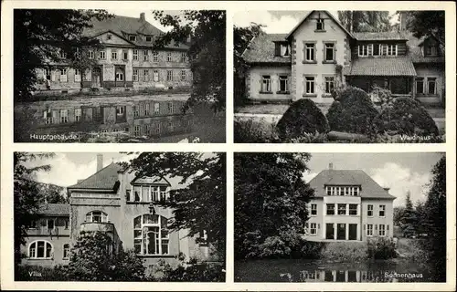 Ak Tiefenbrunn Rosdorf, Landessanatorium Rasemühle, Hauptgebäude, Waldhaus, Villa, Sonnenhaus