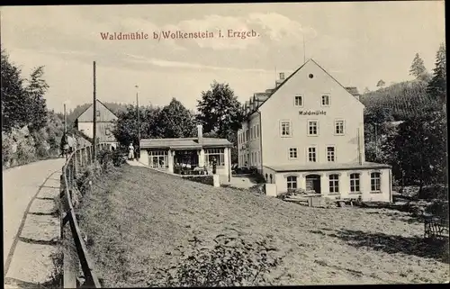 Ak Wolkenstein im Erzgebirge, Gasthaus Waldmühle