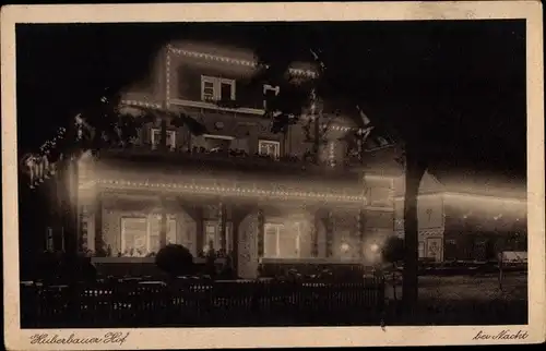 Ak Thum Sachsen, Heim Huberbauer Hof bei Nacht, 1929