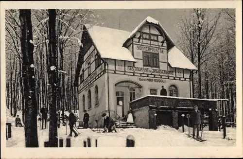 Ak Ehrenfriedersdorf im Erzgebirge,Restaurant Jagdschänke im Winter