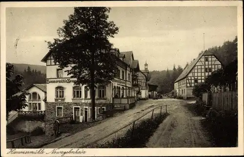 Ak Neunzehnhain Lengefeld im Erzgebirge Sachsen, Hammermühle, Inh. Gebr. Schmidt