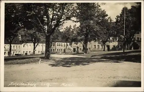 Ak Scheibenberg im Erzgebirge, Markt