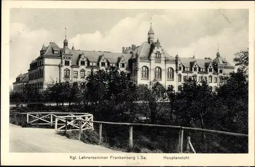 Ak Frankenberg an der Zschopau Sachsen, Kgl. Lehrerseminar, Hauptansicht