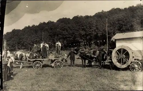 Foto Ak Goselitz Zschaitz Ottewig in Sachsen, Schulfest 1924, Pferdekarren