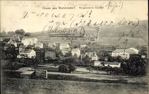 Ak Borstendorf Grünhainichen Sachsen, Panorama, Morgenstern Gasthof