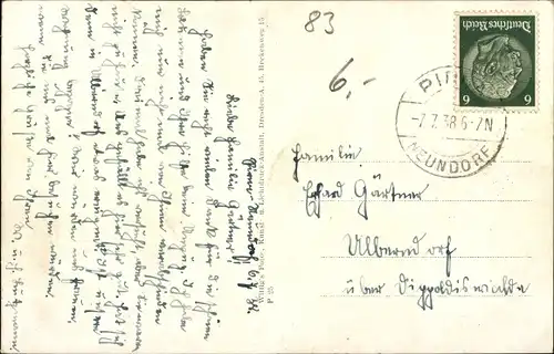 Ak Neundorf Pirna in Sachsen, Gesamtansicht des Ortes