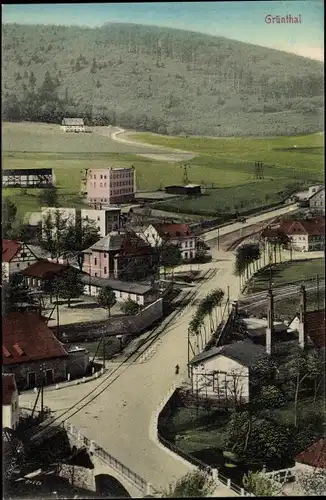 Ak Grünthal Olbernhau im Erzgebirge Sachsen, Panorama