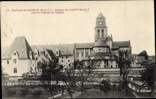 Ak Fontevrault Maine-et-Loire, Abbaye, Vue de l'Abside de l'Eglise