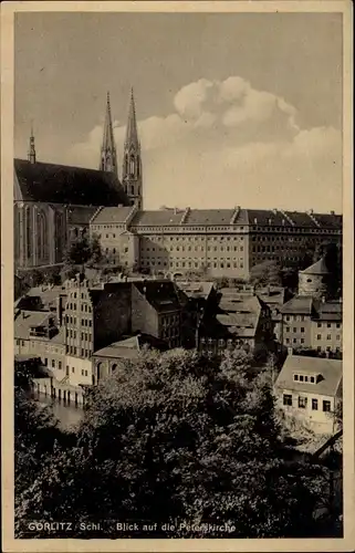 Ak Görlitz Sachsen, Blick auf die Peterskirche