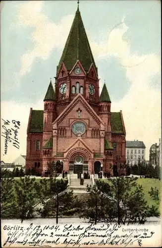 Ak Görlitz in der Lausitz, Blick auf die Lutherkirche