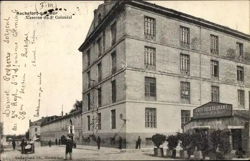 Ak Rochefort sur Mer Charente Maritime, Caserne du 3 Colonial