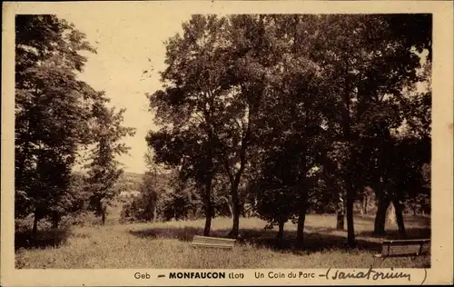 Ak Montfaucon Lot, Un Coin du Parc