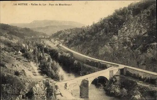 Ak Lamothe La Mothe Lot, Vallee du Lot, Pont du Montferand