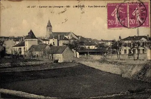 Ak Limogne Lot, Vue Generale