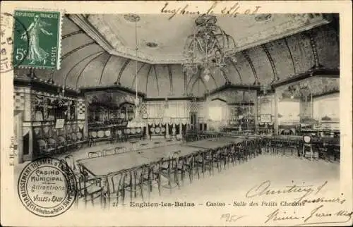 Ak Enghien les Bains Val d’Oise, Casino, Salle des Petits Chevaux