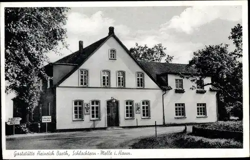 Ak Schlochtern Melle in Niedersachsen, Gaststätte Heinrich Barth