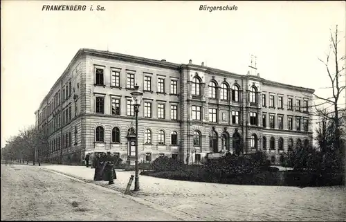Ak Frankenberg an der Zschopau, Bürgerschule
