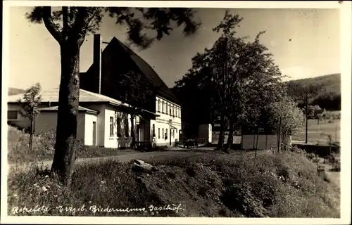 Foto Ak Rehefeld Zaunhaus Altenberg im Erzgebirge, Biedermanns Gasthof