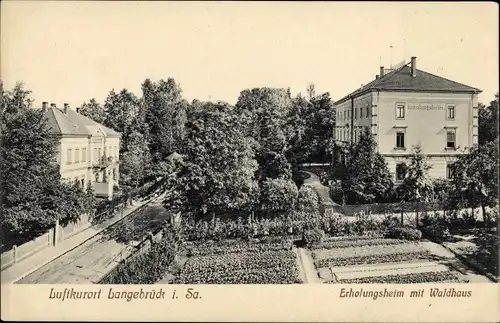 Ak Dresden Langebrück, Erholungsheim mit Waldhaus