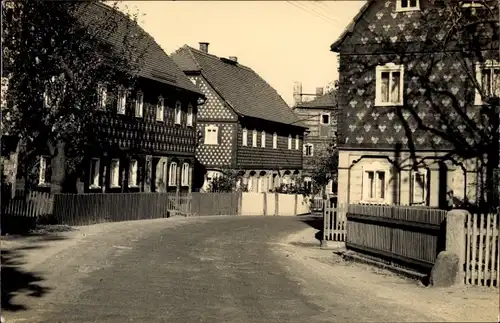 Ak Obercunnersdorf Kottmar in der Oberlausitz, Straßenpartie