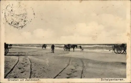 Ak Zandvoort Nordholland, Schelpenkarren