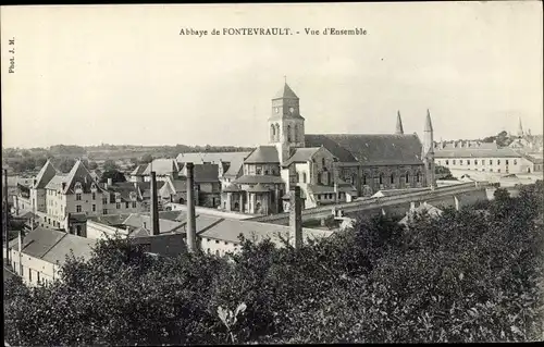 Ak Fontevrault Maine-et-Loire, Abbaye, Vue d'Ensemble