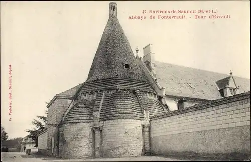 Ak Fontevrault Maine-et-Loire, Abbaye, Tour d'Evrault