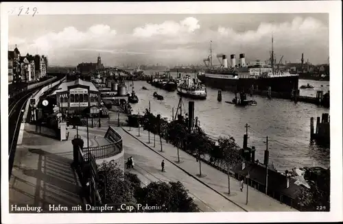Ak Hamburger Hafen, HSDG, Dampfschiff Cap Polonio