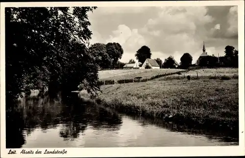 Ak Loit Schleswig Holstein, Abseits der Landstraße, Wasserpartie,Das schöne Angeln Bild Nr 69,Remmer