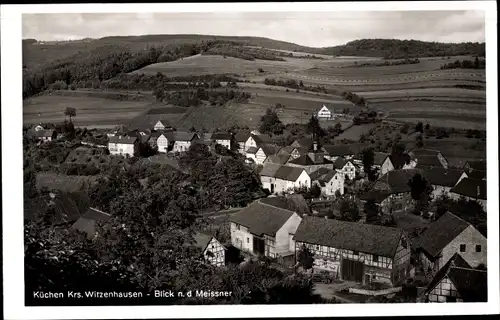 Ak Küchen Hessisch Lichtenau, Blick auf den Ort mit Meißner