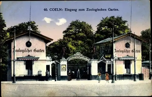 Ak Köln am Rhein, Eingang zum Zoologischen Garten