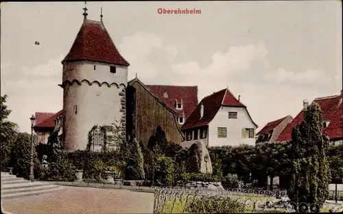 Ak Obernai Oberehnheim Elsass Bas Rhin, Ortspartie, Turm