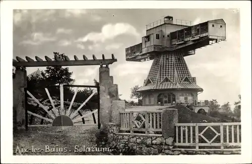 Ak Aix les Bains Savoie, Solarium, drehendes Gebäude