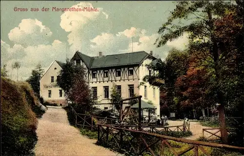 Ak Roßwein im Mittelsächsischen Bergland, Gaststätte Margaretenmühle