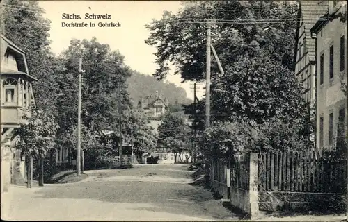 Ak Gohrisch Sächsische Schweiz, Dorfstraße