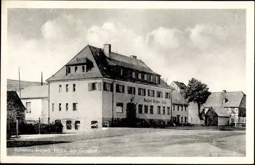 Ak Rübenau Marienberg im Erzgebirge Sachsen, Partie am Gasthof