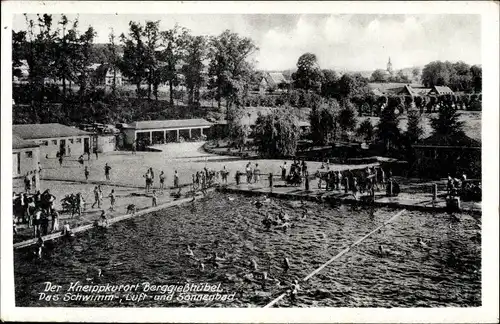 Ak Berggießhübel in Sachsen, Schwimm, Luft und Sonnenbad, Badegäste