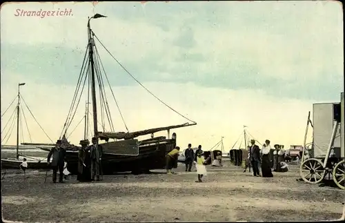 Ak Zandvoort Nordholland, Strandgezicht