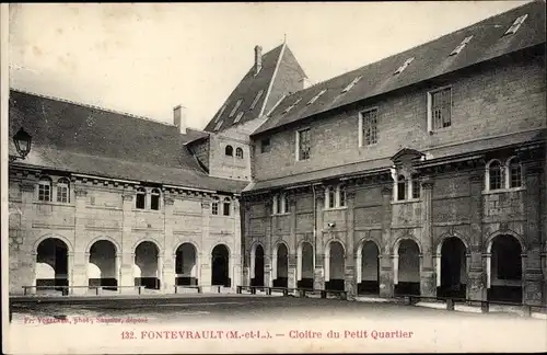 Ak Fontevrault Maine-et-Loire, Cloitre du Petit Quartier