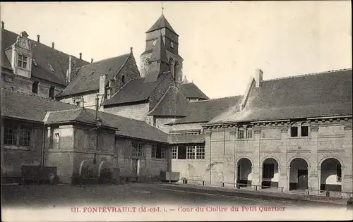 Ak Fontevrault Maine-et-Loire, Cour du Cloitre du Petit Quartier